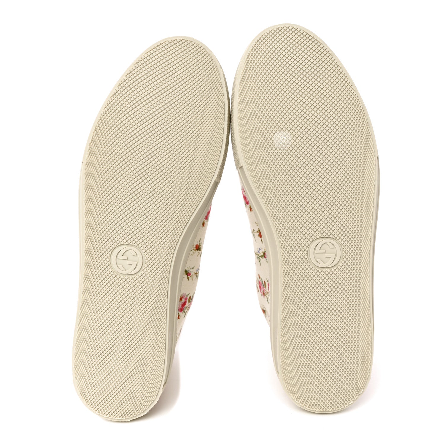 Gucci Canvas Romantic Print Major Blind For Love High Top Sneakers 37 Ivory 5 of 9