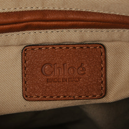 Chloe Calfskin Braided Medium Marcie Satchel Caramel 6 of 7