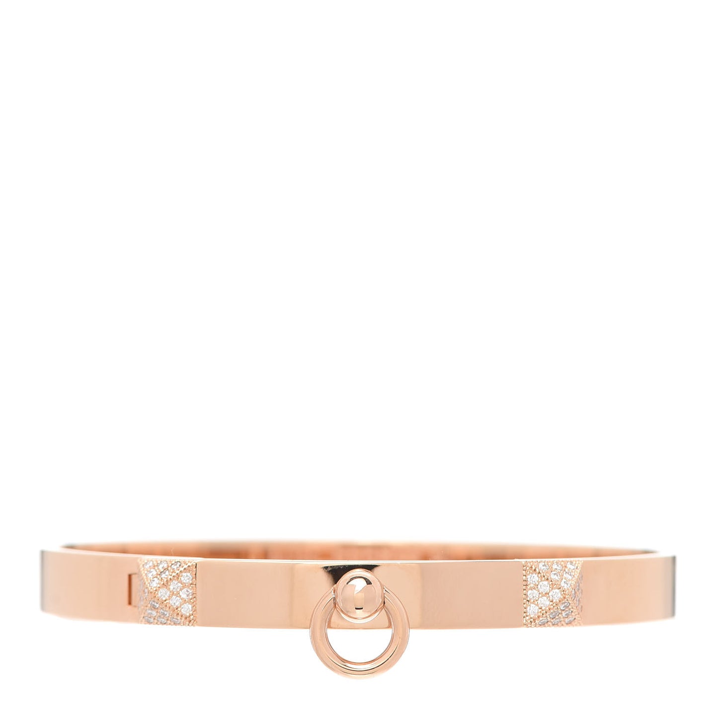 18K Rose Gold Diamond PM Collier De Chien Bracelet SH