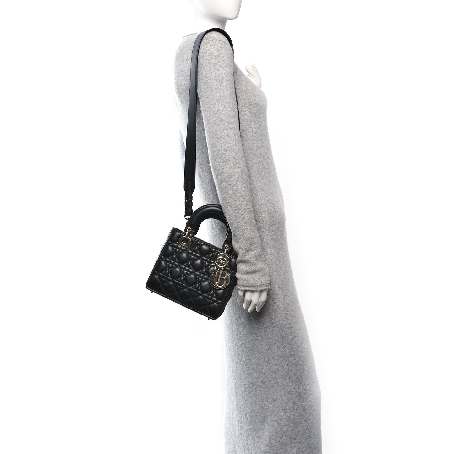 Lambskin Cannage Small My ABCDior Lady Dior Black