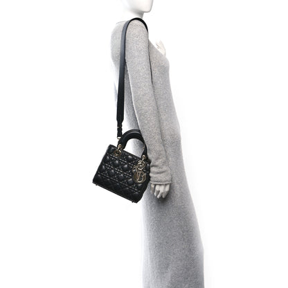 Christian Dior Lambskin Cannage Small My ABCDior Lady Dior Black 2 of 10