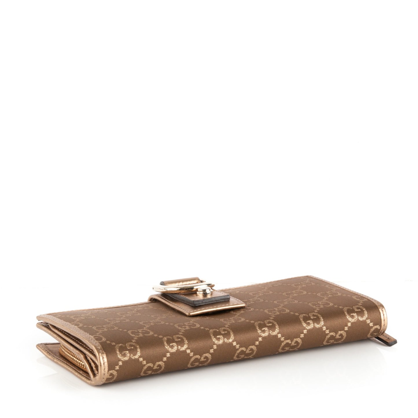 Satin Monogram Abbey Continental Wallet Bronze