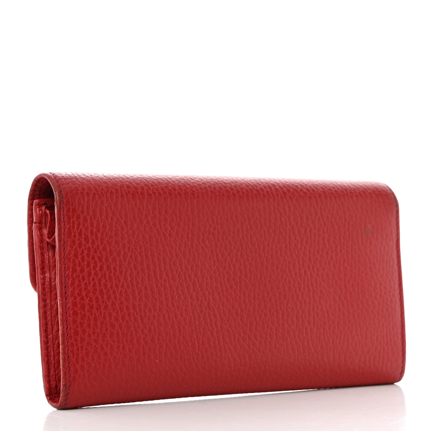 Dollar Calfskin Interlocking G Continental Wallet Red