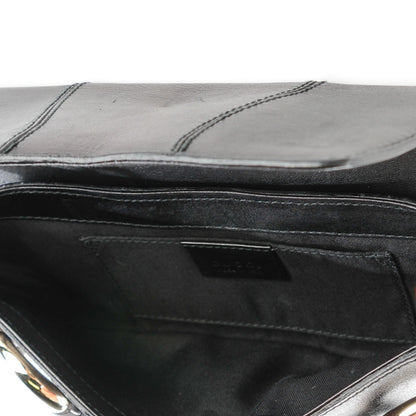 Gucci Calfskin Small Horsebit Chain Clutch Black 5 of 7