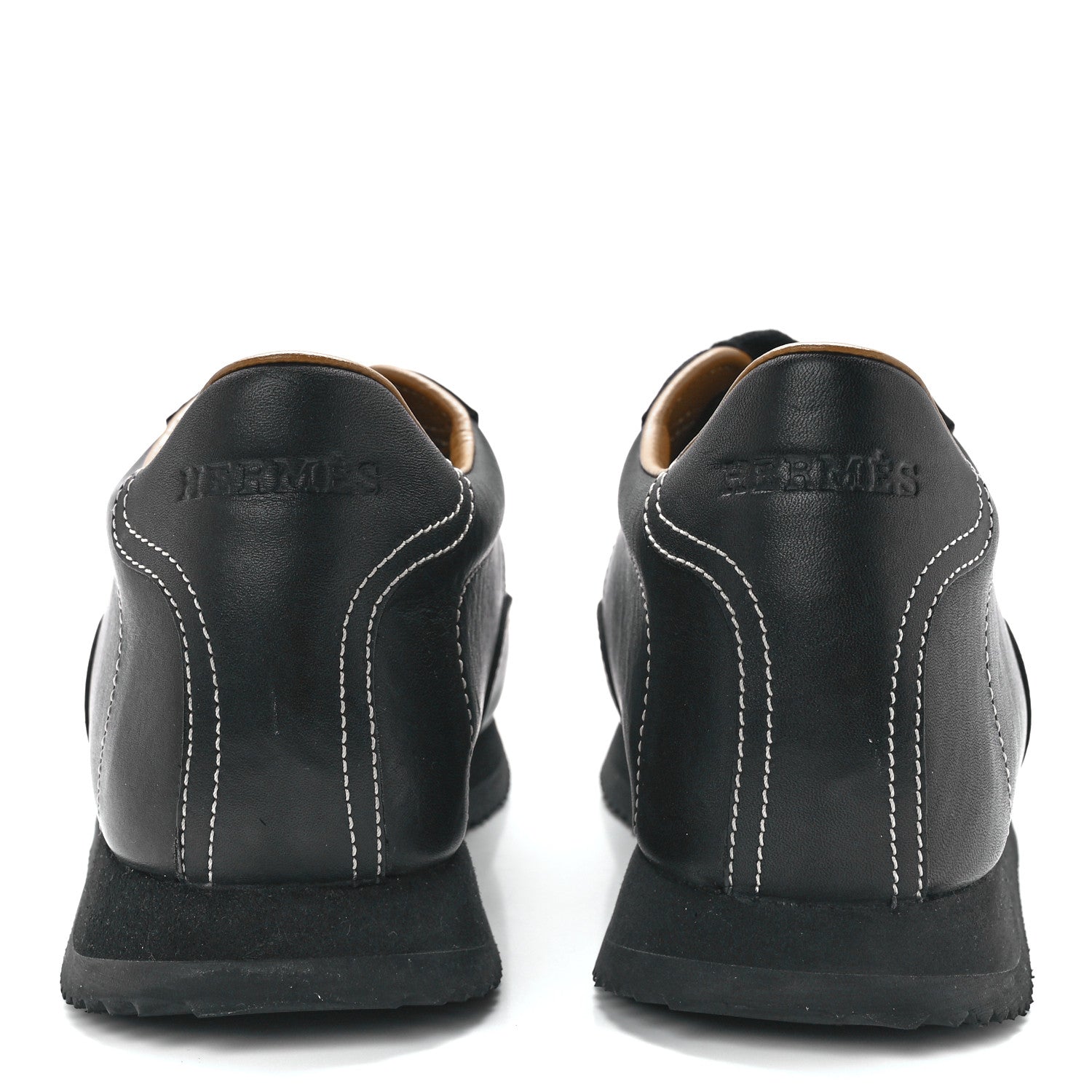 Hermes Calfskin Womens Quick Sneakers 38.5 Black 5 of 9
