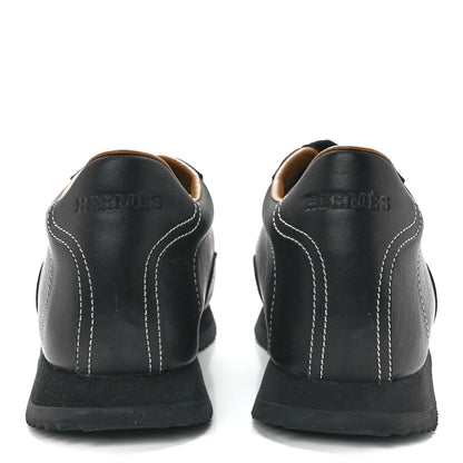 Hermes Calfskin Womens Quick Sneakers 38.5 Black 5 of 9