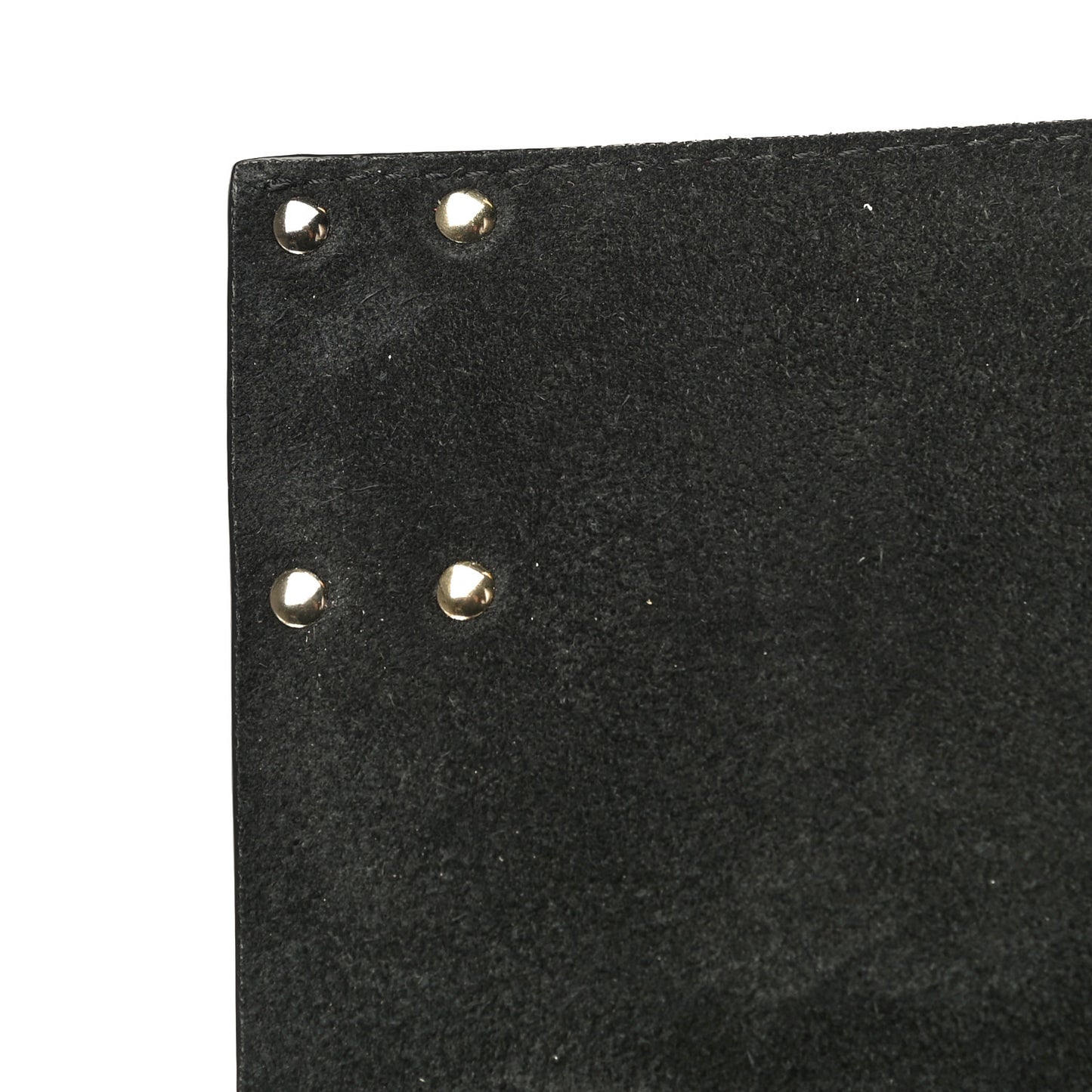 Pebbled Calfskin Rockstud Side Slip Crossbody Black
