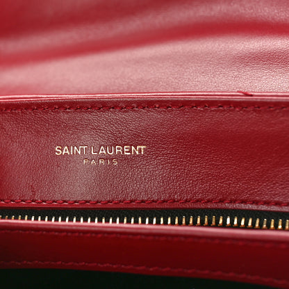 Saint Laurent Calfskin Y Quilted Monogram Toy Loulou Crossbody Bag Opyum Red 6 of 8