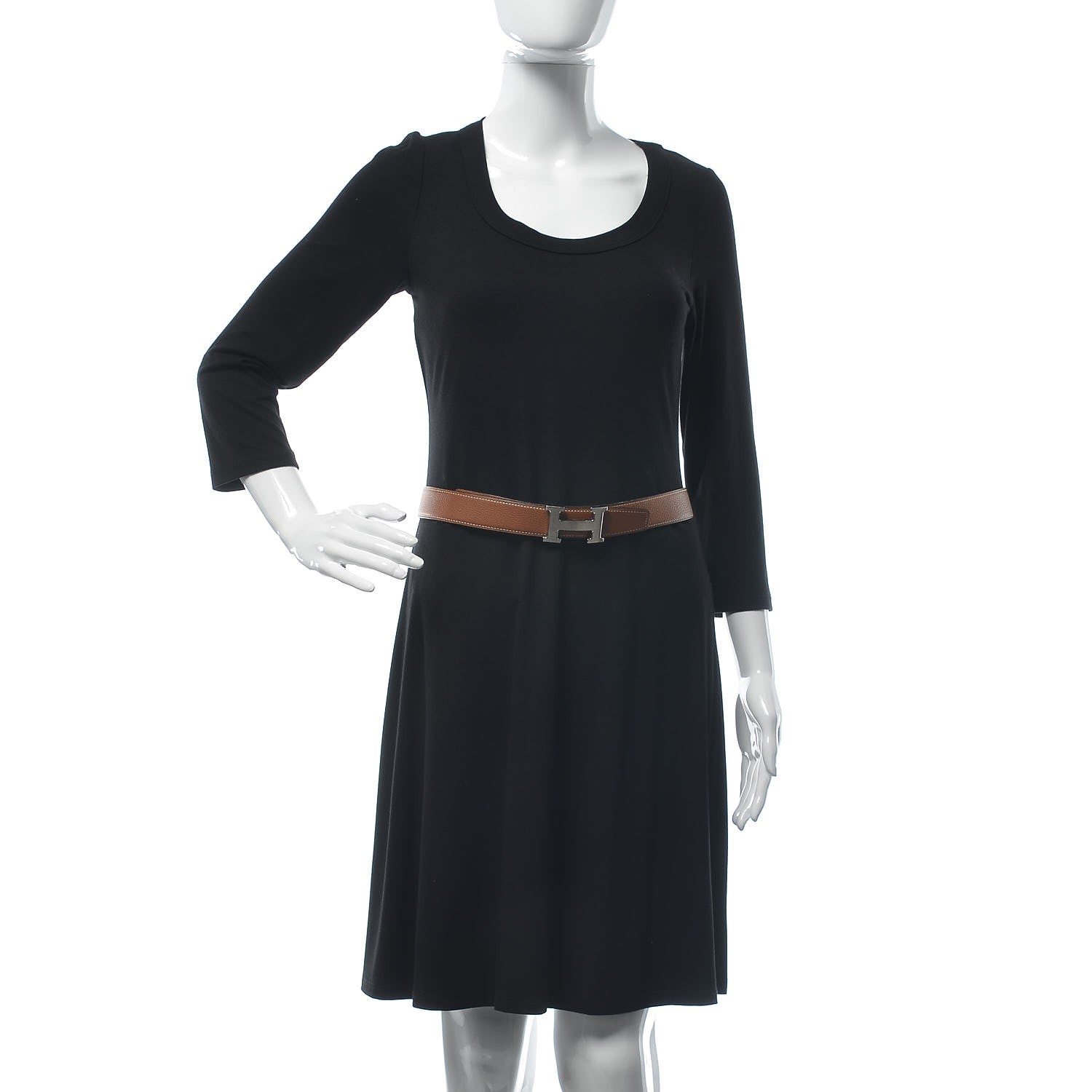 Hermes Box Togo 32mm H Belt 85 Black Gold 2 of 8