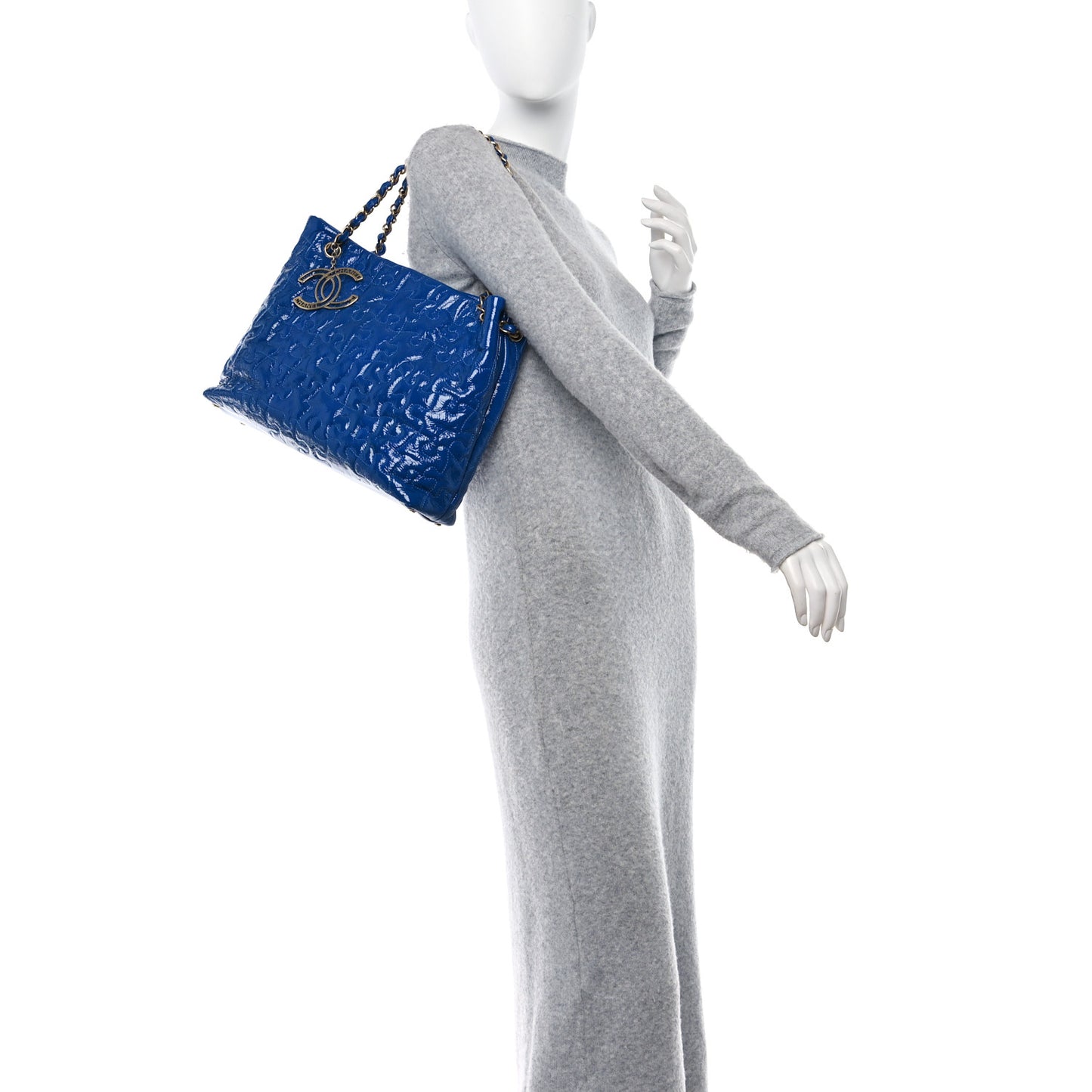 Patent Puzzle Tote Electric Blue