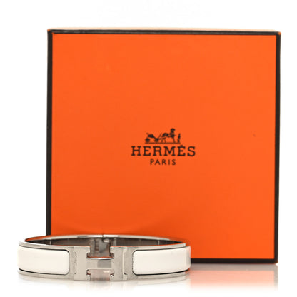 Hermes Enamel Narrow Clic Clac H Bracelet GM White 6 of 6