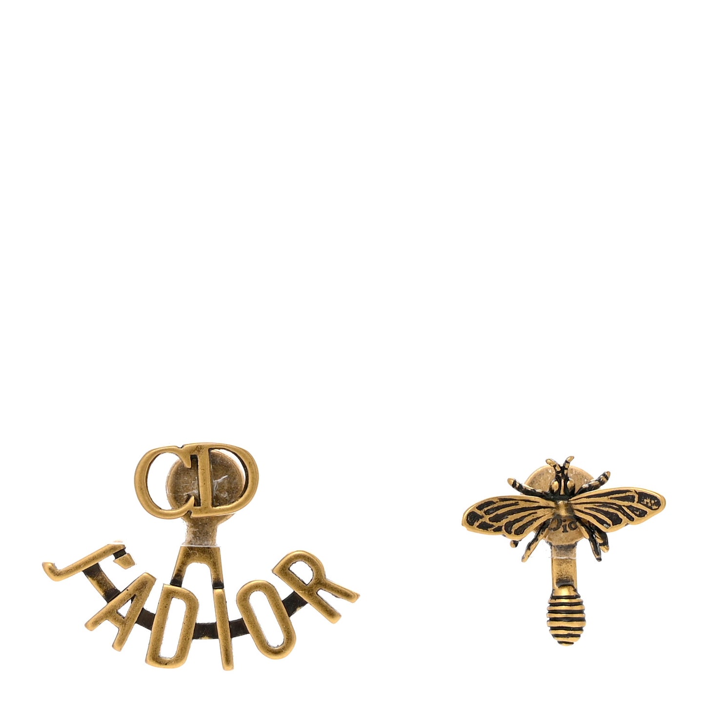 Metal J'Adior Earrings Aged Gold