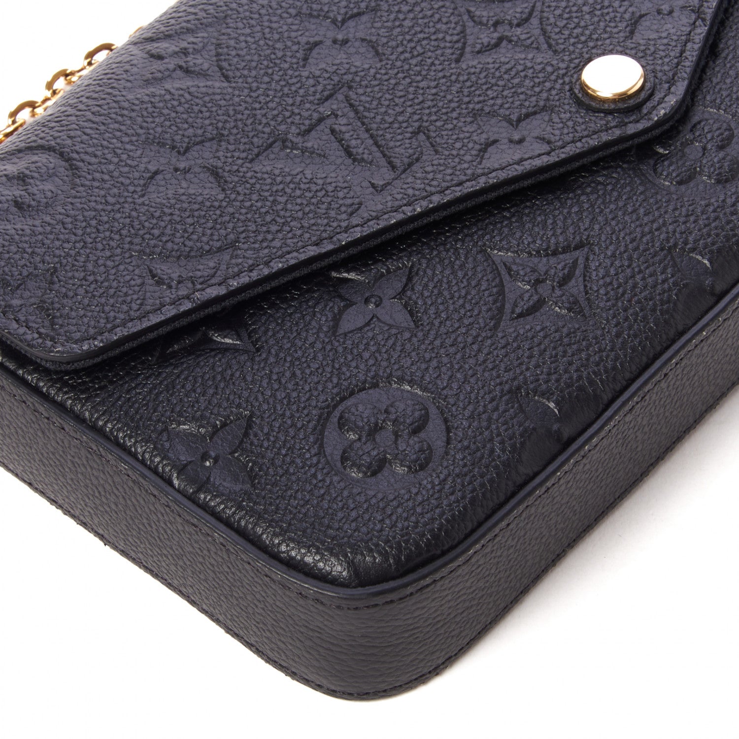Louis Vuitton Empreinte Pochette Felicie Chain Wallet Black 6 of 9