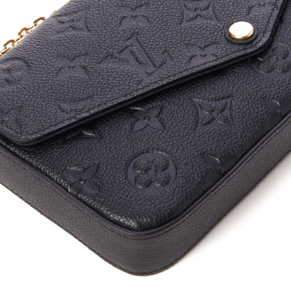 Louis Vuitton Empreinte Pochette Felicie Chain Wallet Black 6 of 9