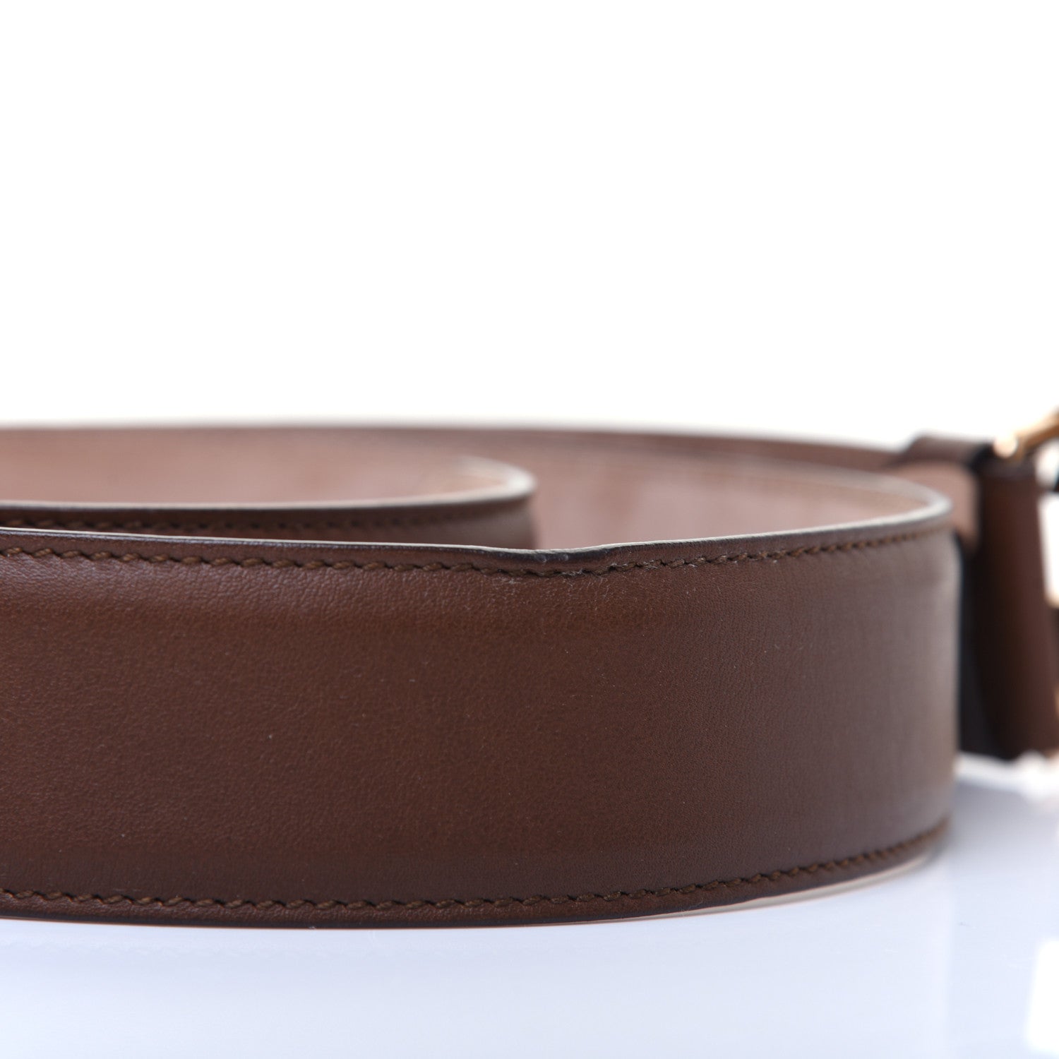 Gucci Calfskin Interlocking G 37mm Belt 90 36 Nut Brown 7 of 8