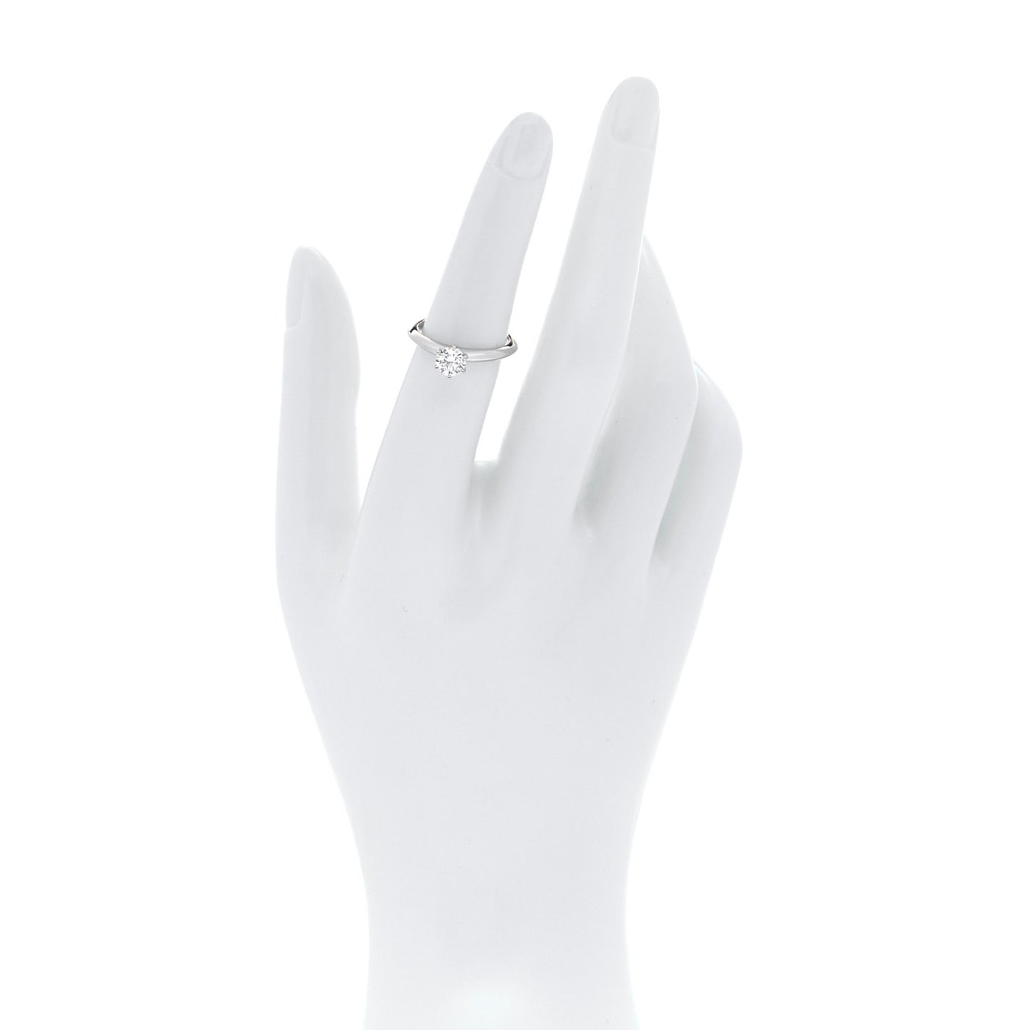 Platinum Diamond .57ct Solitaire Engagement Ring 51 5.75