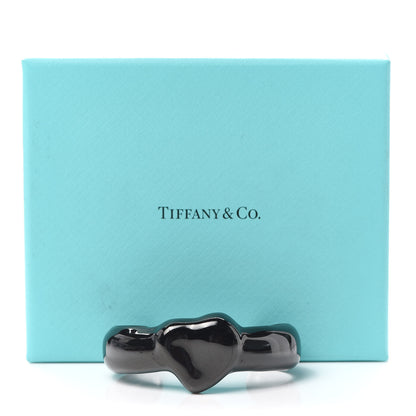 Tiffany Ruthenium Elsa Peretti Full Heart Cuff Bracelet Black 5 of 5