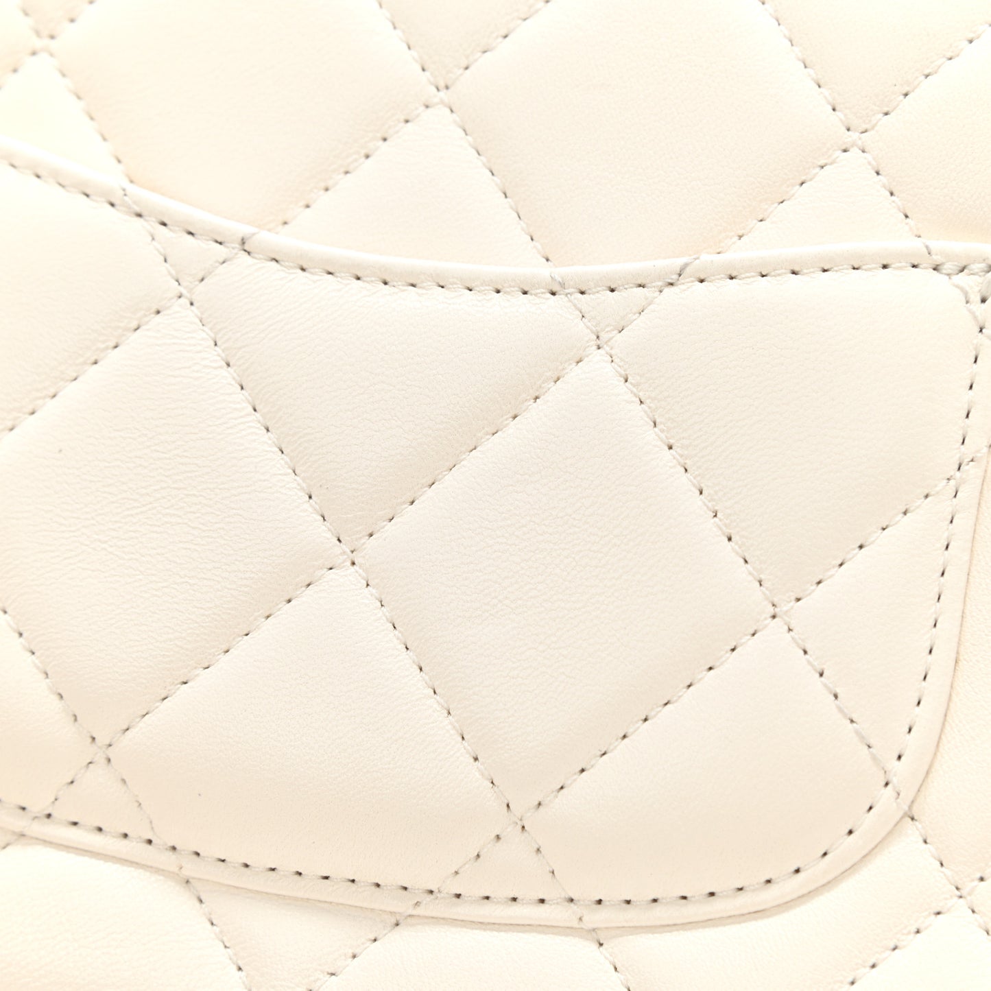 Lambskin Quilted Mini Side Note Flap White