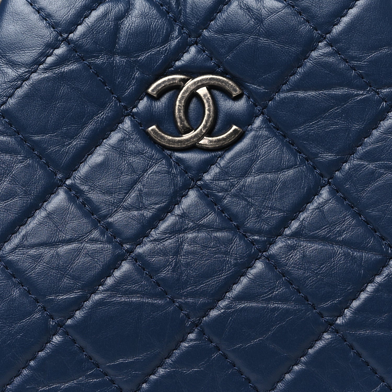 Chanel Aged Calfskin Quilted Gabrielle Backpack Navy Black 8 of 10