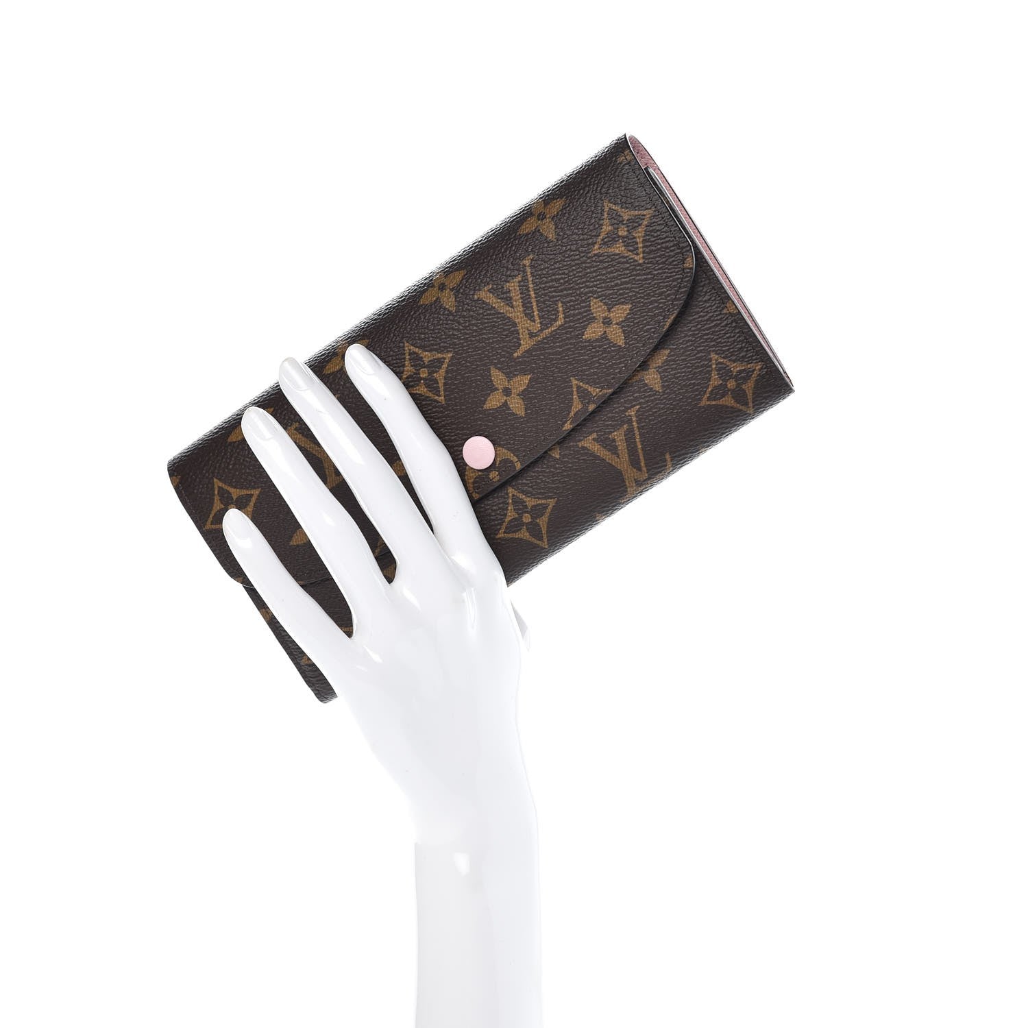 Louis Vuitton Monogram Emilie Wallet Rose Ballerine 2 of 8