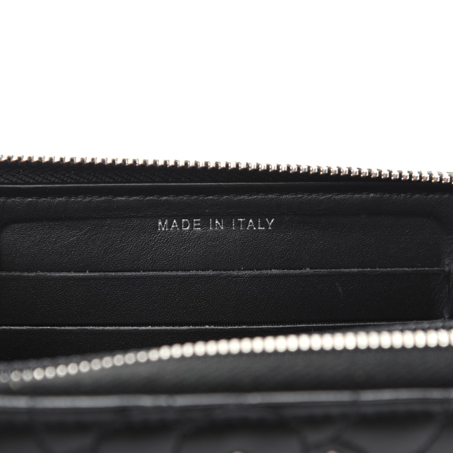 Lambskin Camellia Studded Large Gusset Zip Around Wallet Black