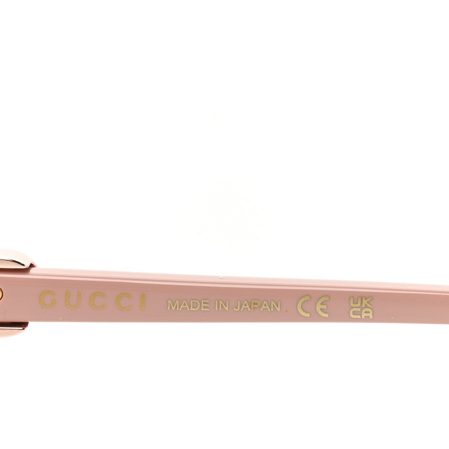 Metal Acetate Rectangular Frame Sunglasses GG1593S Rose Gold Pink