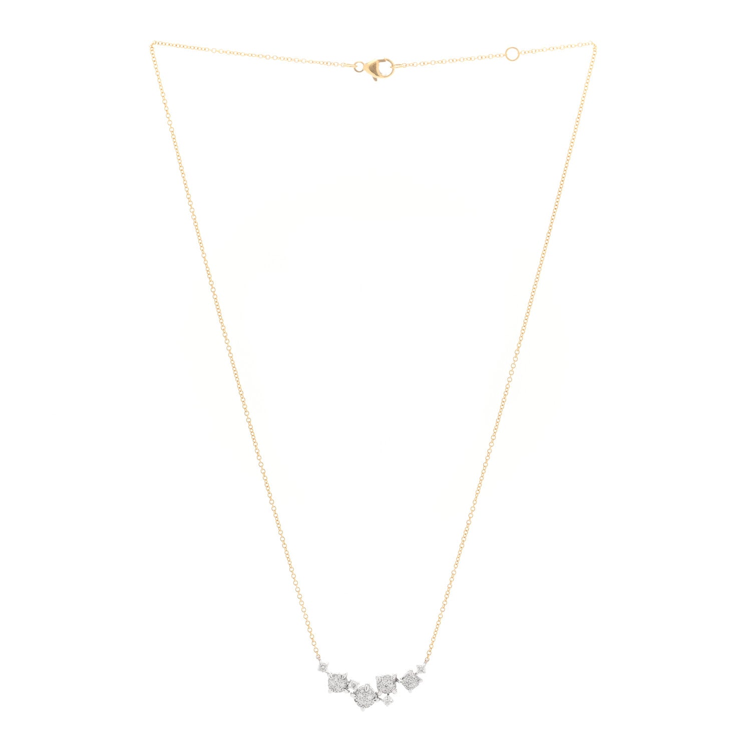 David Yurman 18K Yellow White Gold Diamond Precious Chatelaine Necklace 2 of 3