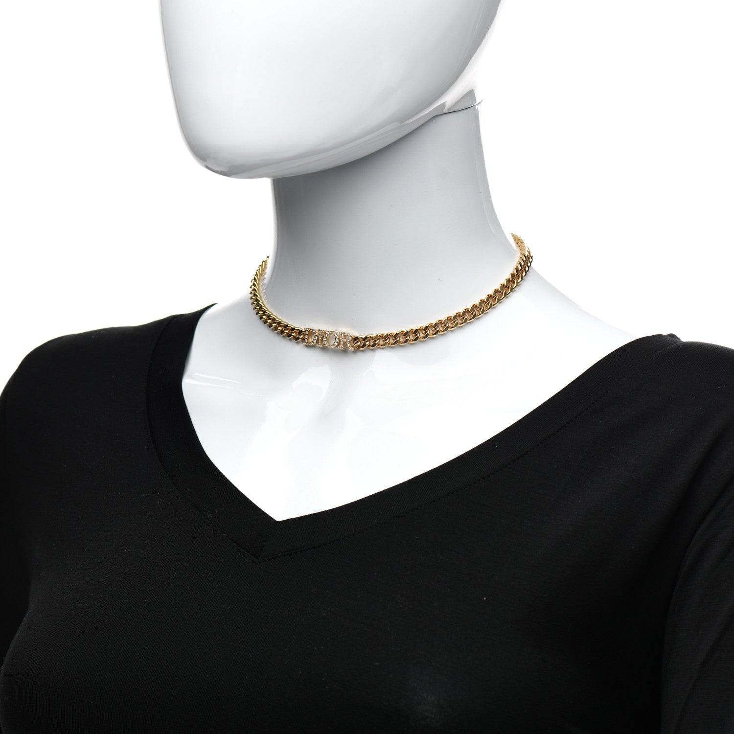 Christian Dior Metal Crystal Dio(r)evolution Choker Gold 2 of 4