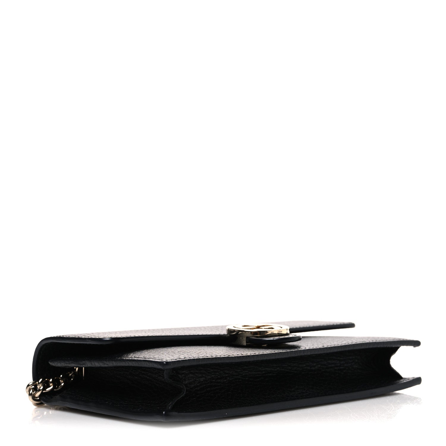 Gucci Dollar Calfskin Interlocking G Chain Wallet Black 4 of 11