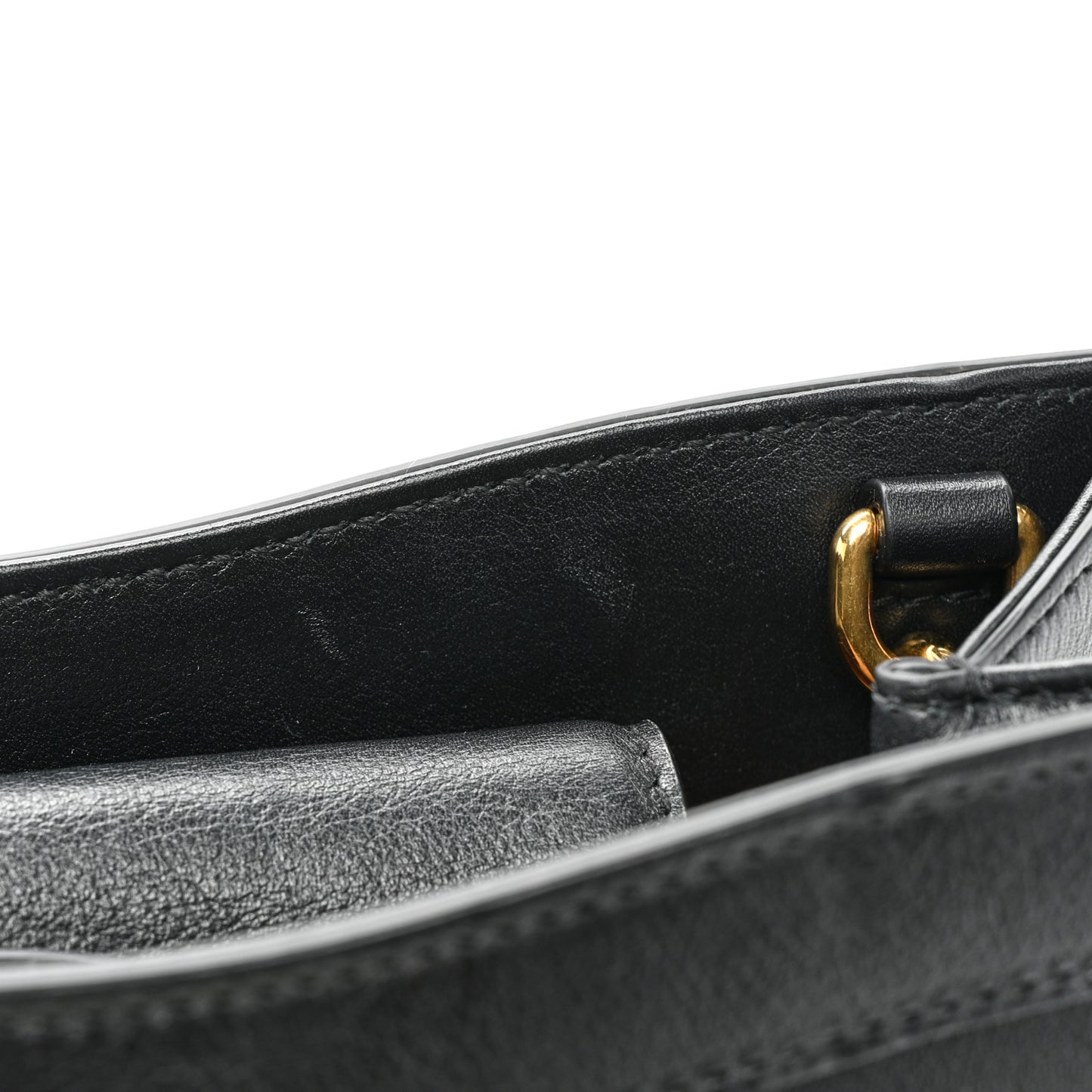 Calfskin Small Diana Tote Bag Black Yellow Fluo