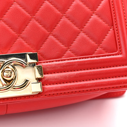 Chanel Calfskin Quilted Medium Boy Flap Red 11 of 12