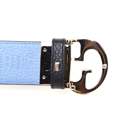 Gucci Dollar Calfskin 1973 Reversible Belt 80 32 Black Mineral Blue 7 of 9