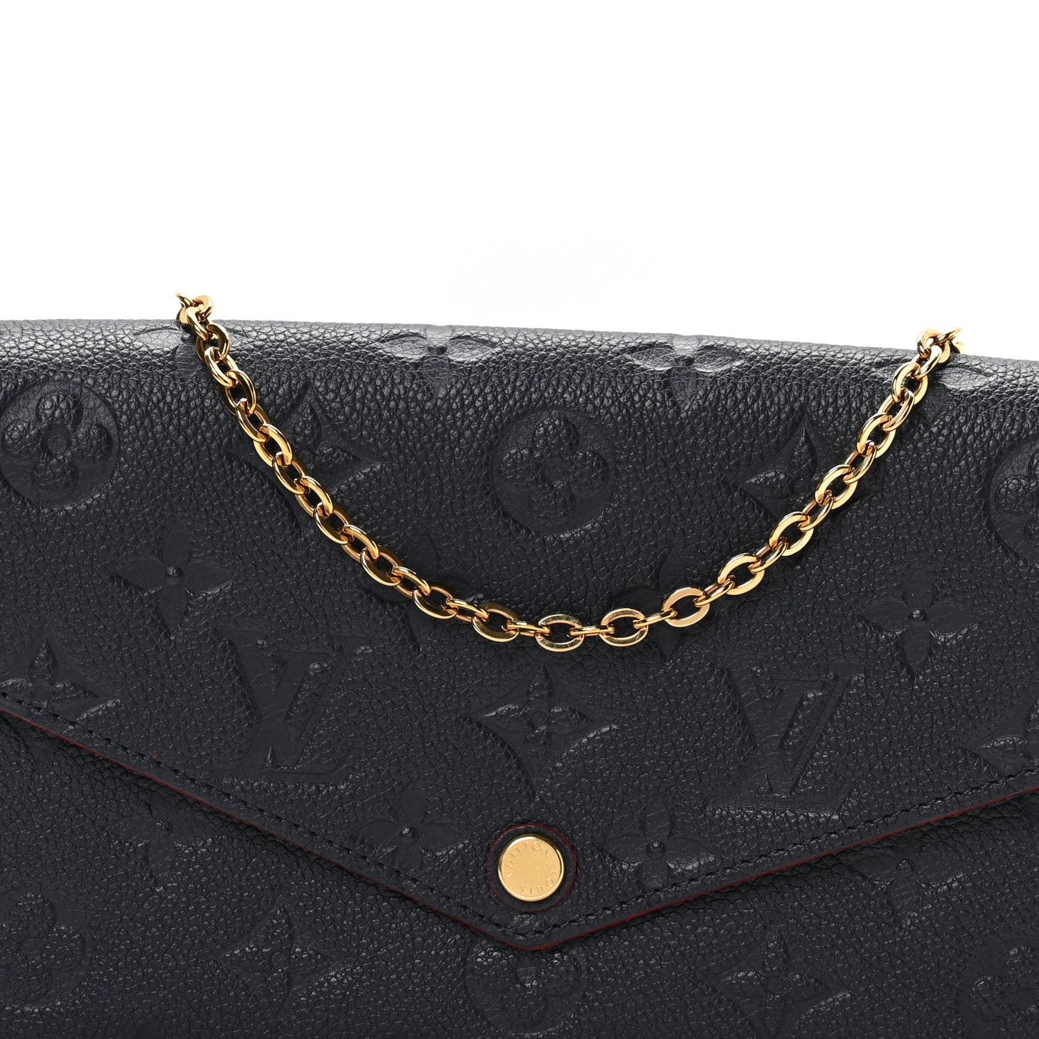 Louis Vuitton Empreinte Pochette Felicie Chain Wallet Marine Rouge 9 of 11