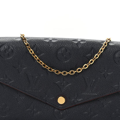 Louis Vuitton Empreinte Pochette Felicie Chain Wallet Marine Rouge 9 of 11