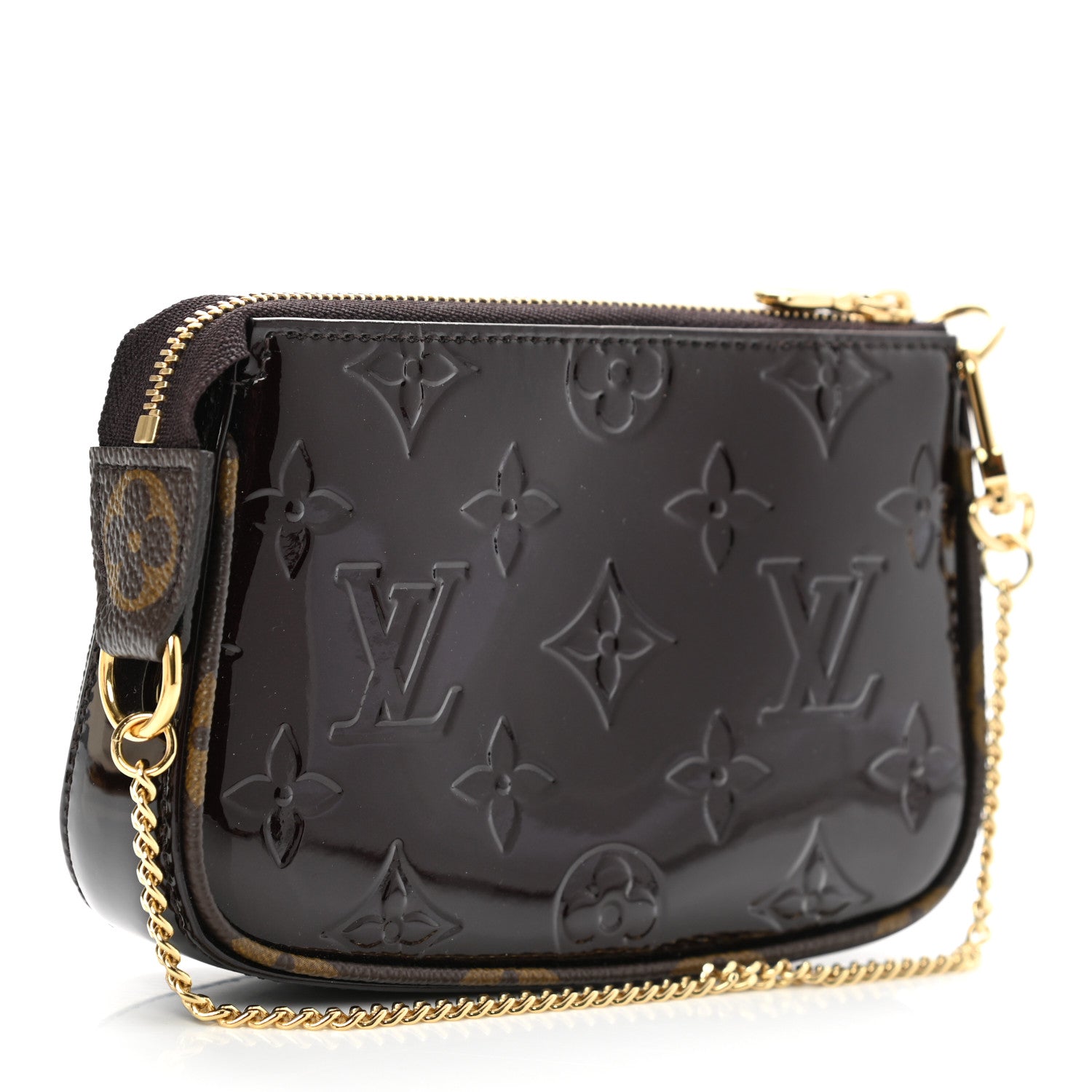Louis Vuitton Vernis Monogram Mini Pochette Accessories Amarante 3 of 6