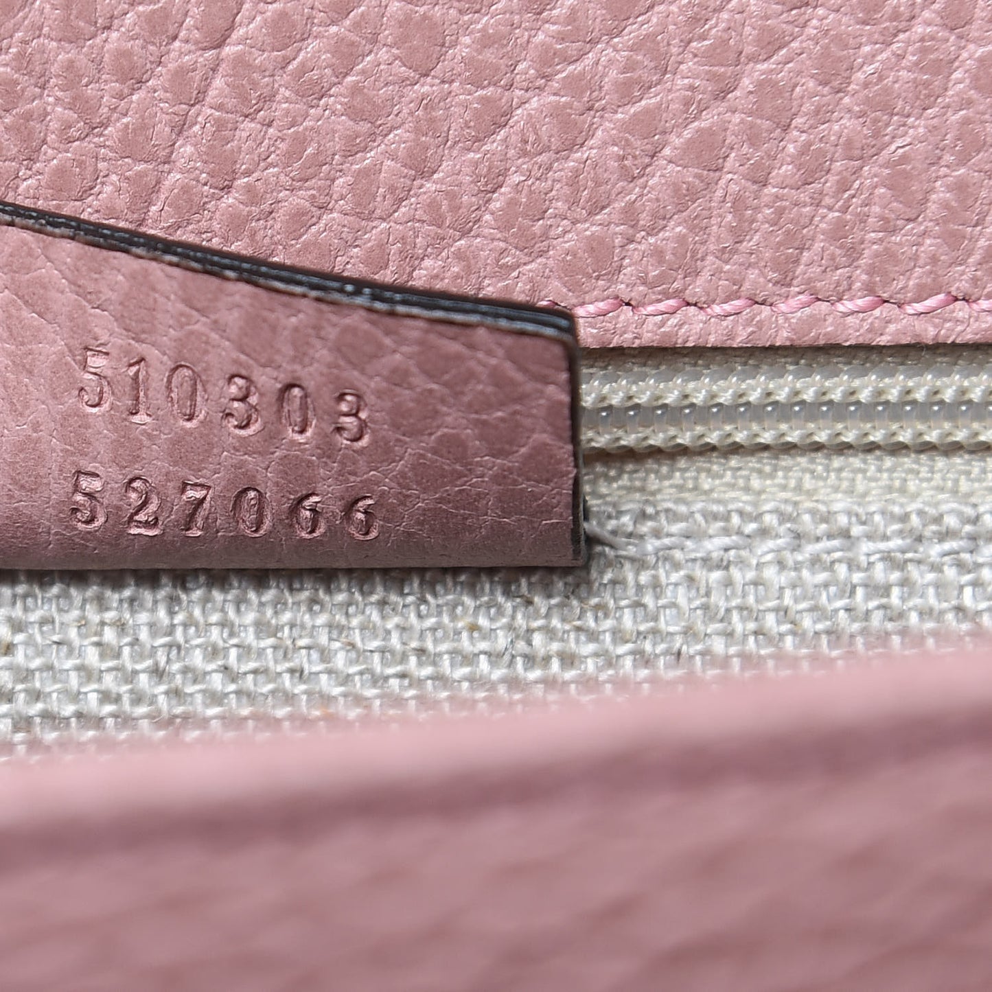Dollar Calfskin Interlocking G Shoulder Bag Soft Pink
