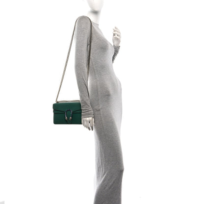 Gucci Dollar Calfskin Enamel Small Dionysus Shoulder Bag Emerald Electric Blue 2 of 11