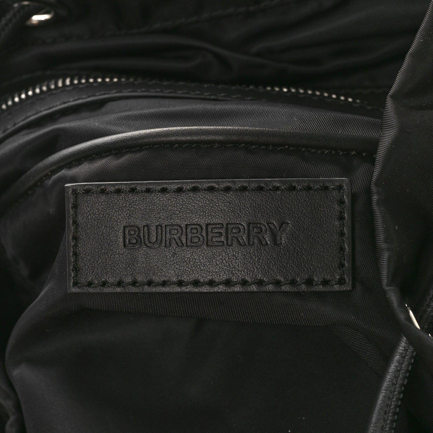 Nylon Logo Print Medium Rucksack Backpack Black