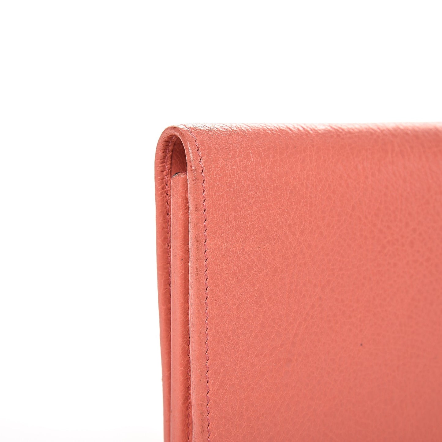 Agneau Classic Hardware Money Wallet Rose Azalee