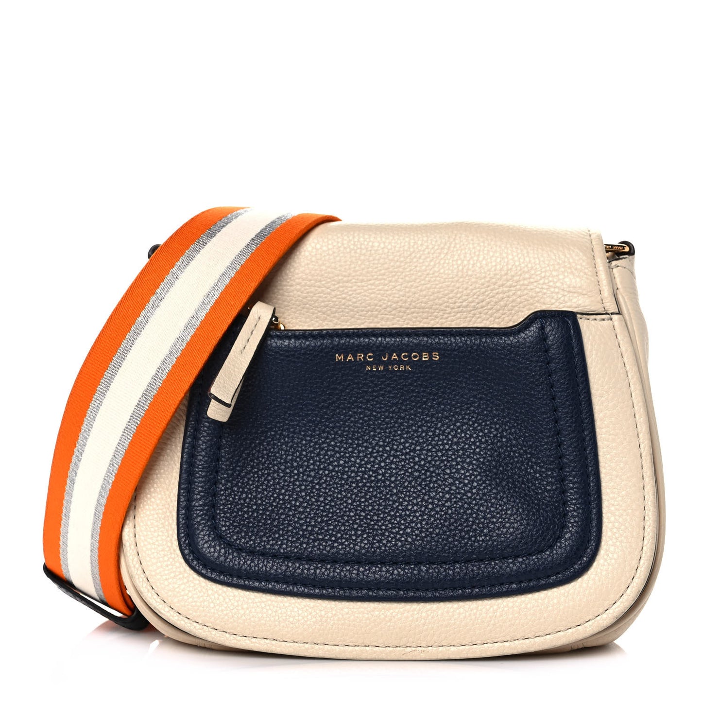 Calfskin Empire City Messenger Crossbody Beige