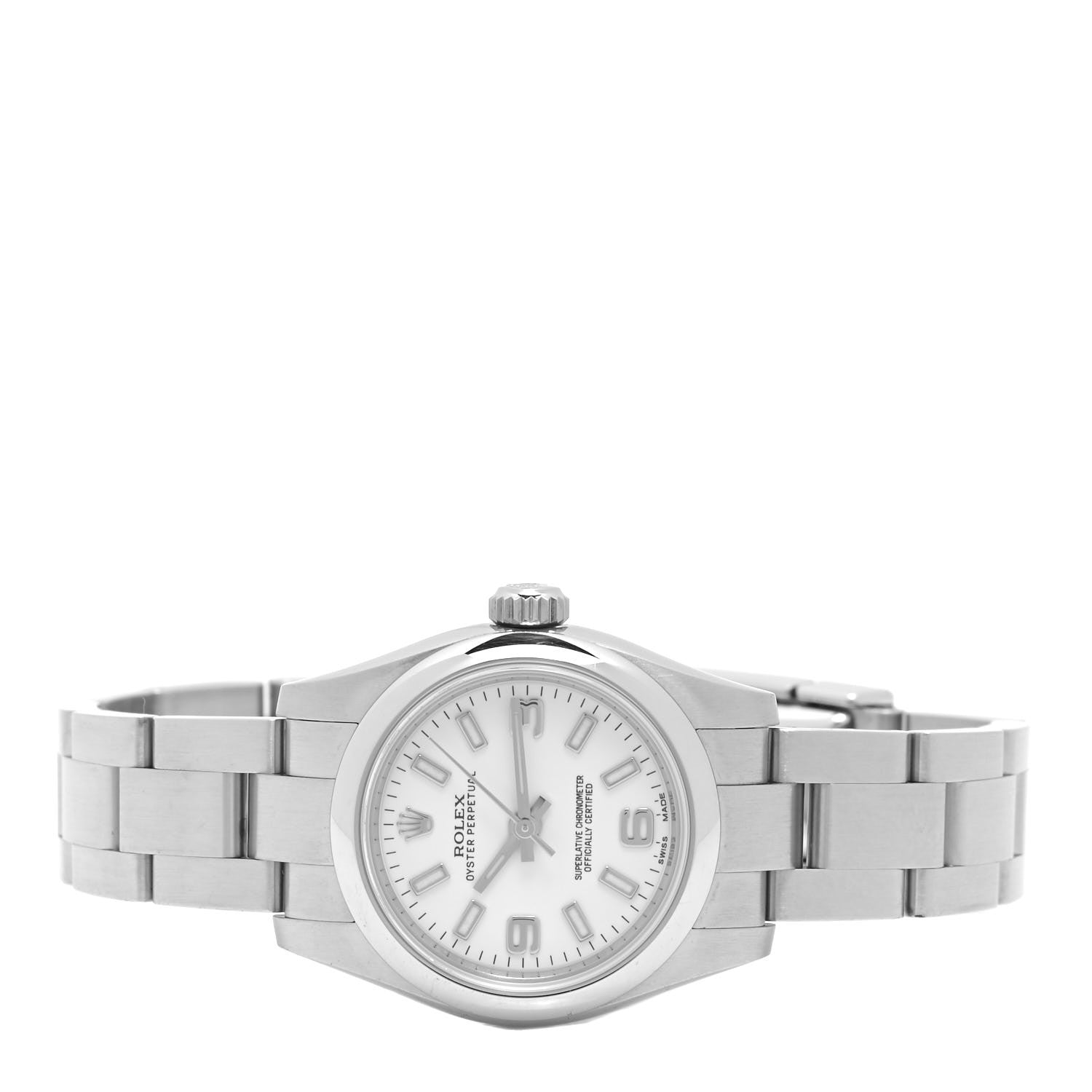 Rolex Stainless Steel 26mm Oyster Perpetual Watch White 176200 2 of 4
