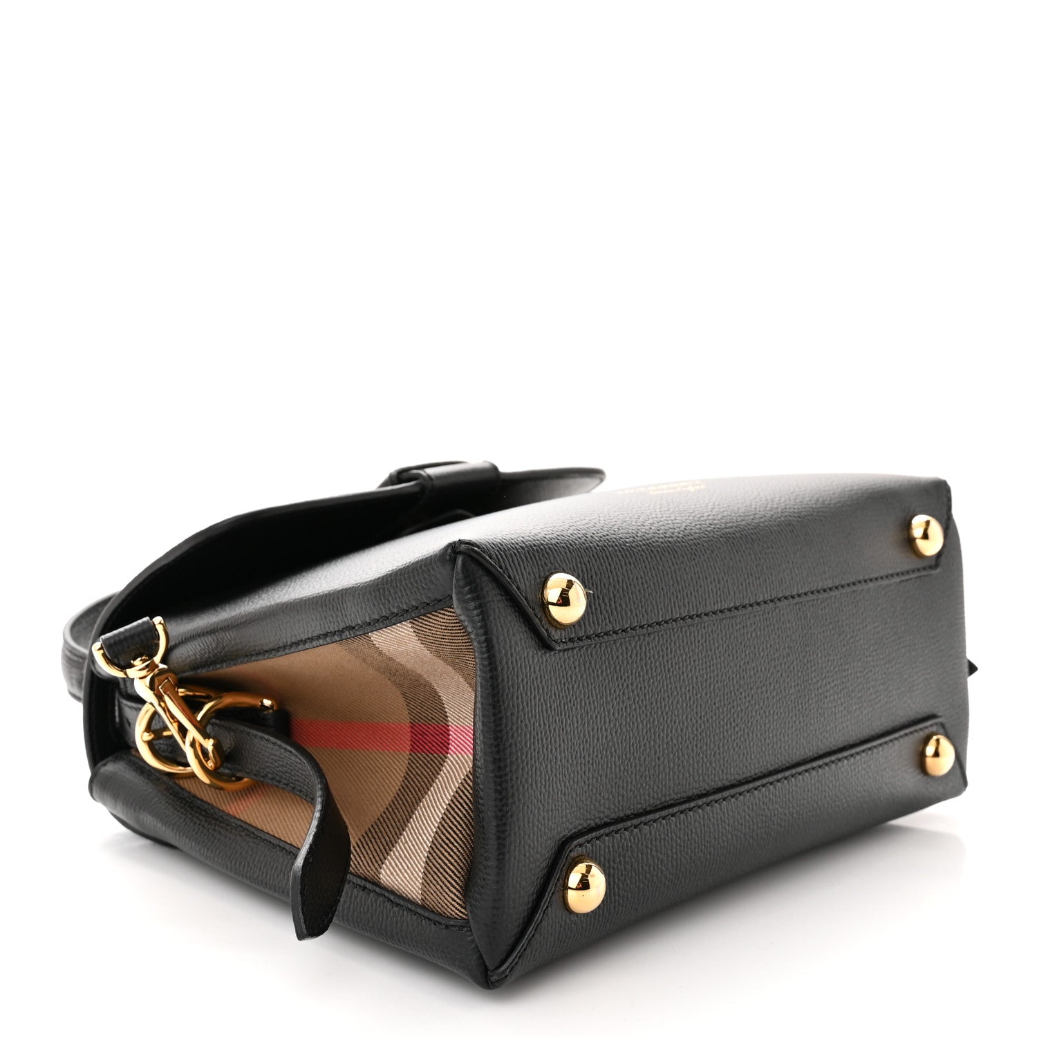 Burberry Derby Calfskin House Check Small Camberley Black 4 of 11