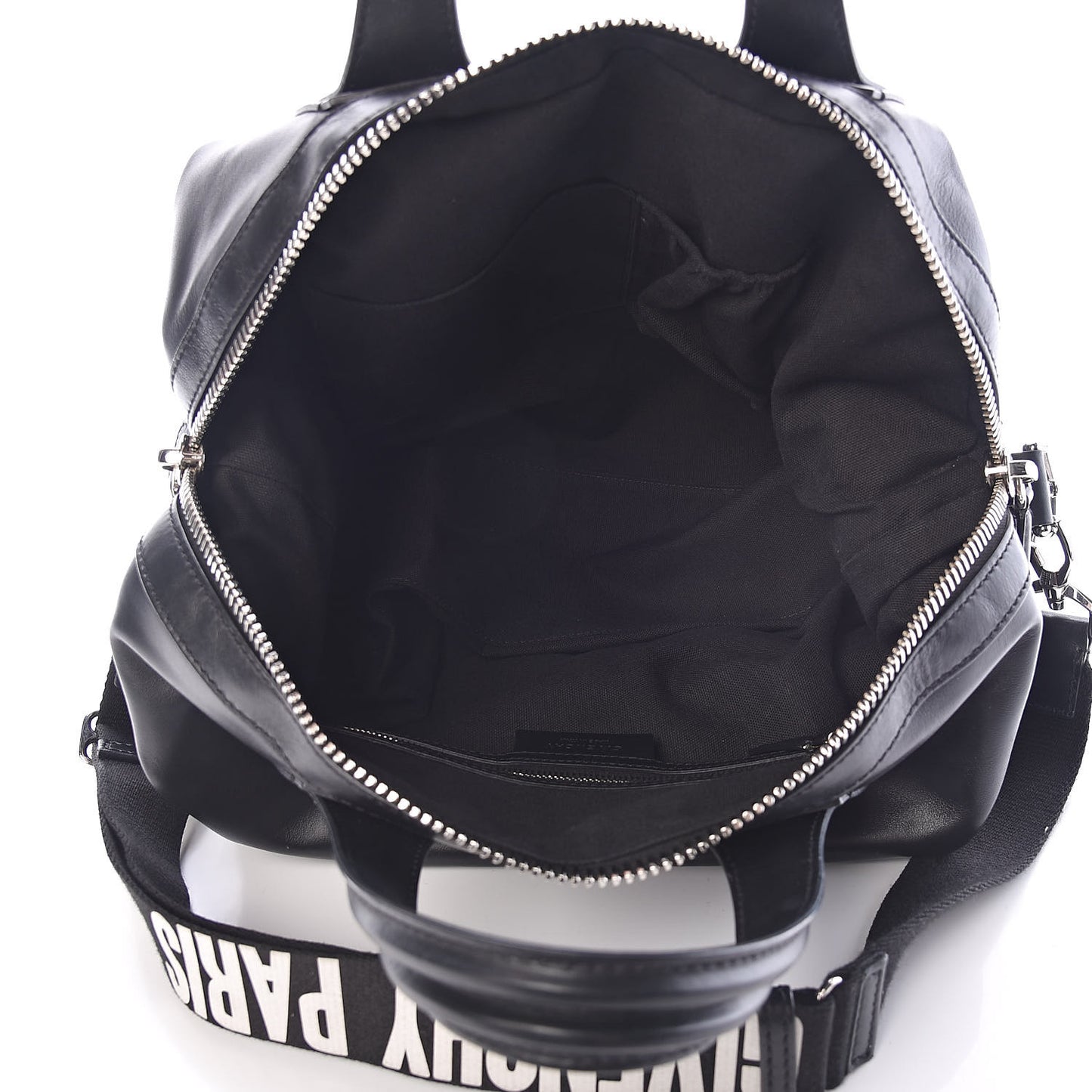 Waxed Calfskin Medium Nightingale Logo Strap Black