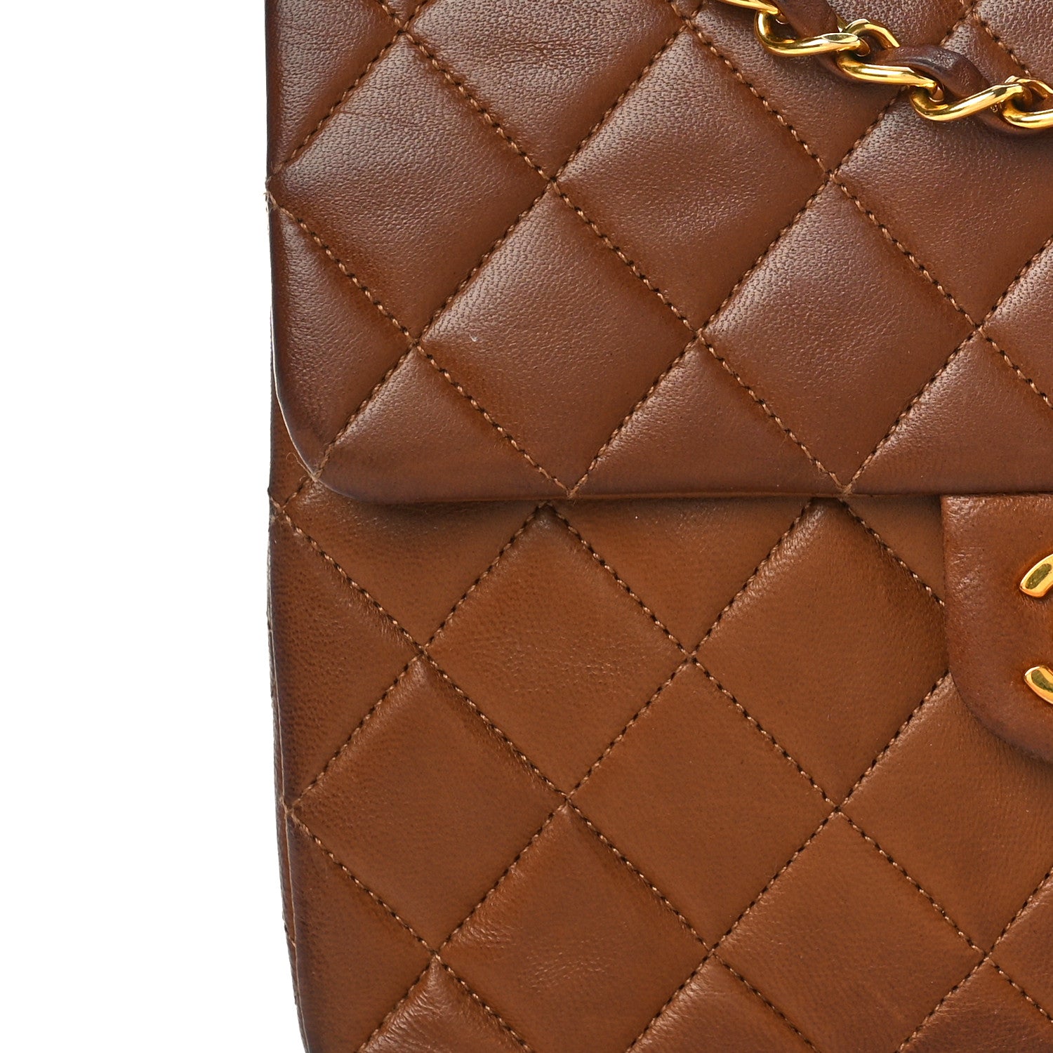 Chanel Lambskin Quilted Small Single Flap Brown 9 of 10