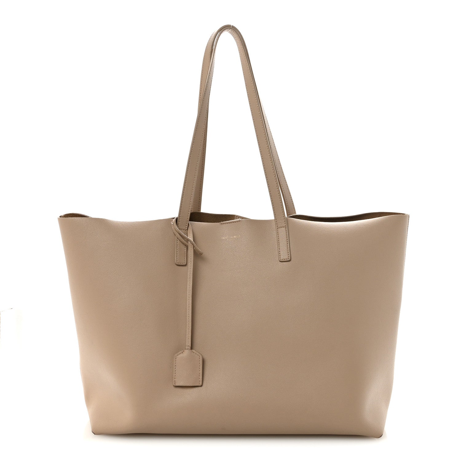 Saint Laurent Calfskin Large Shopping Tote Dark Beige 1 of 10