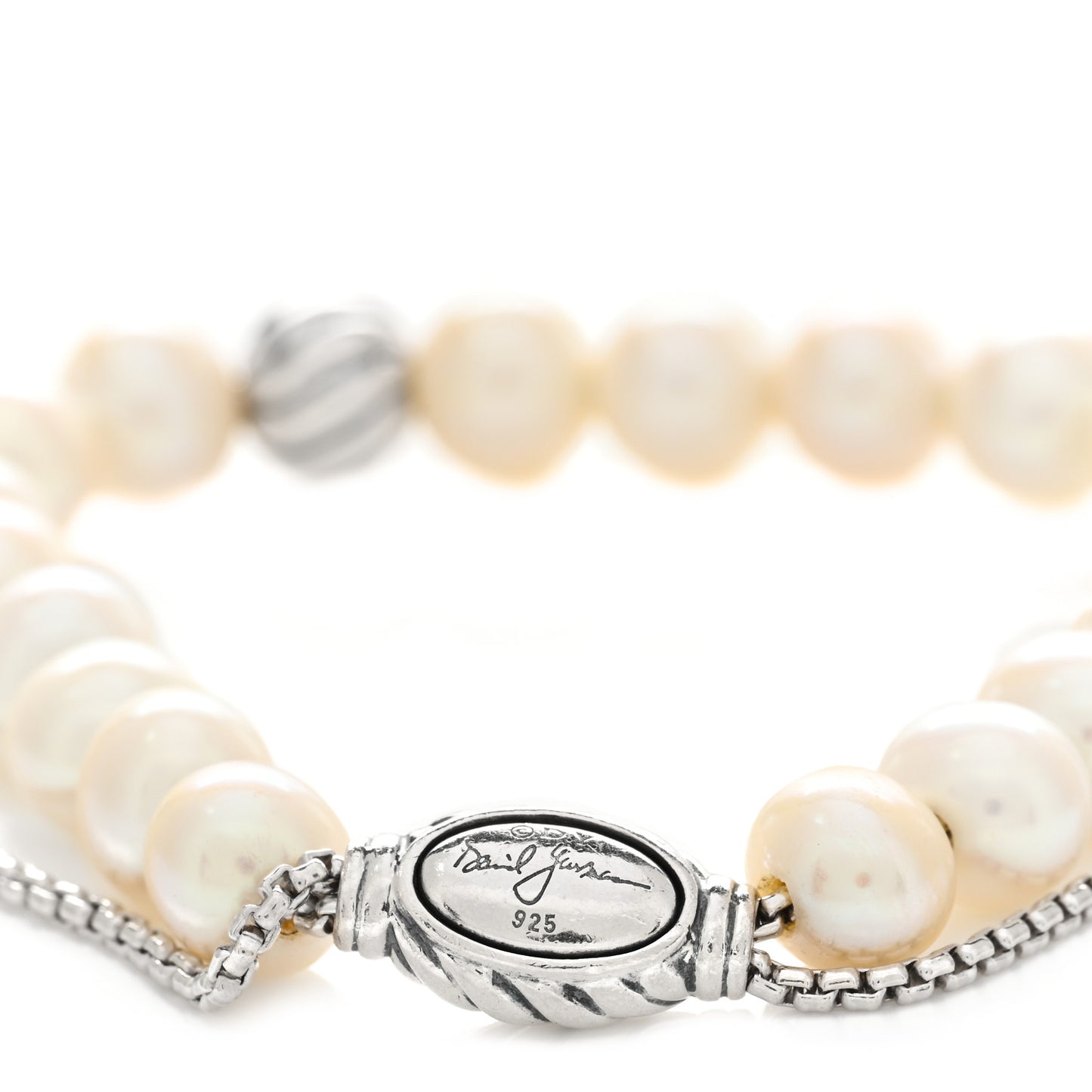 Sterling Silver Pearl 8mm Spiritual Bead Bracelet