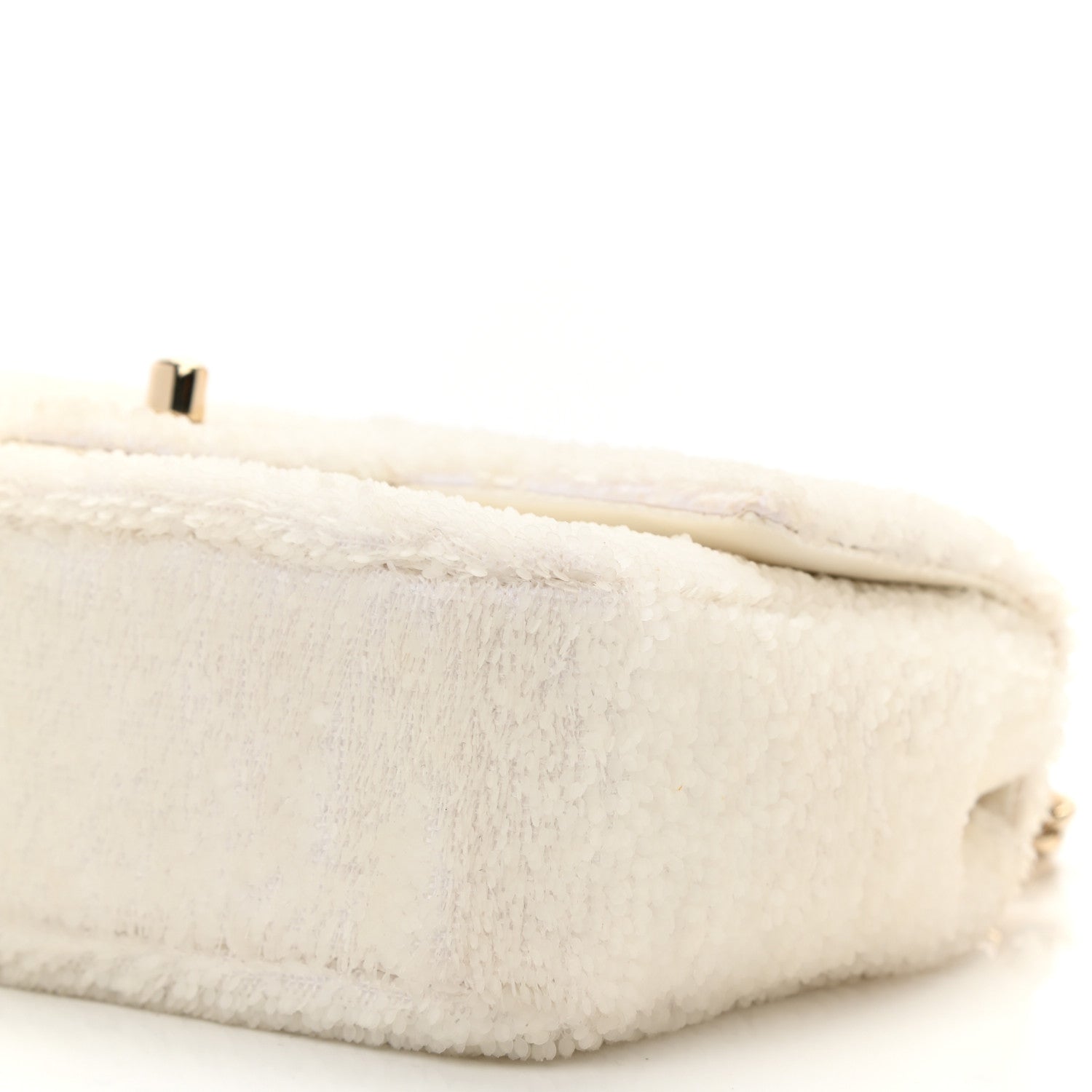 Chanel Sequin Mini Rectangular Flap White 10 of 10