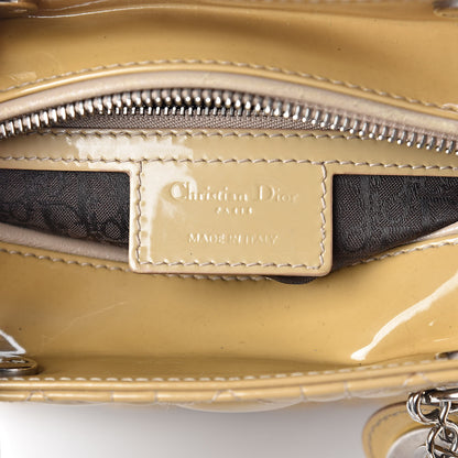 Christian Dior Patent Cannage Medium Lady Dior Beige 6 of 11