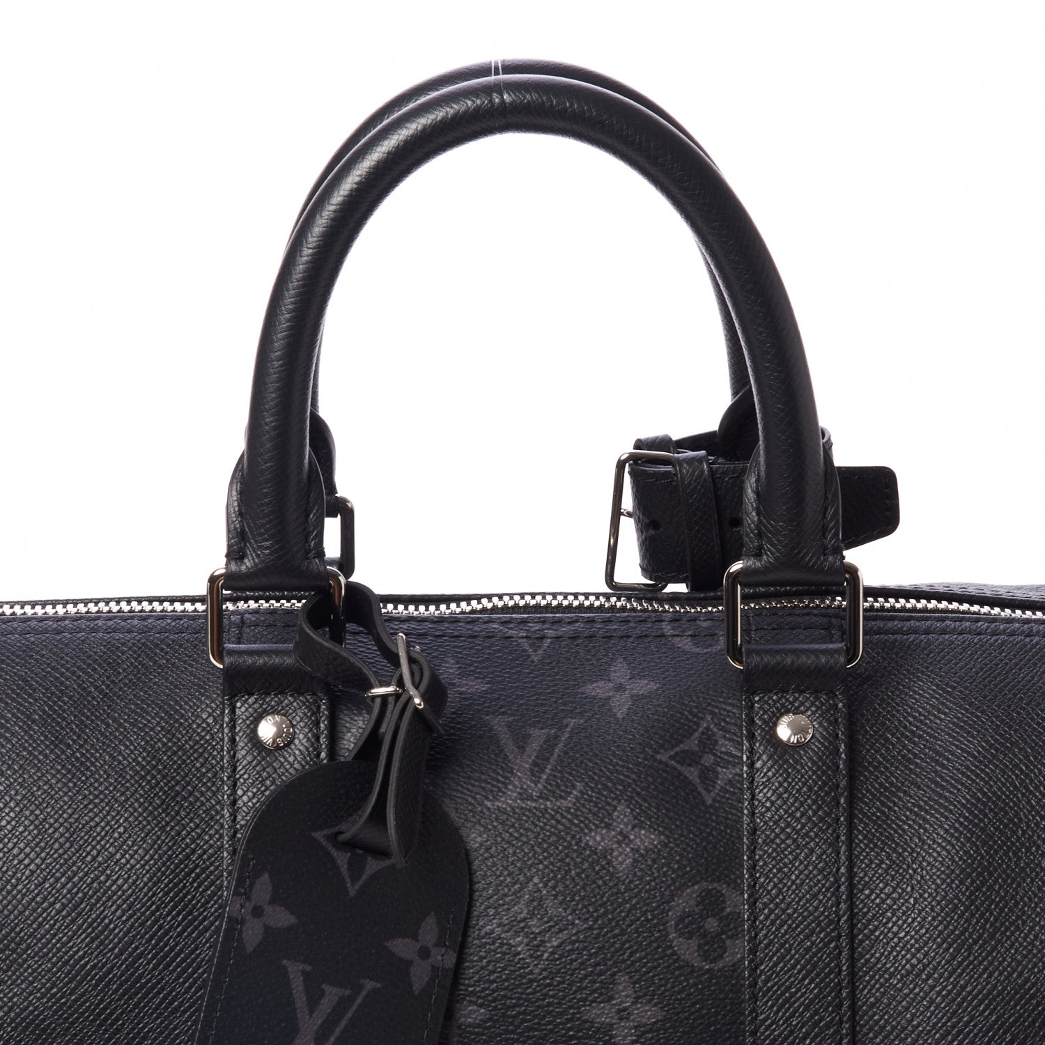 Louis Vuitton Taiga Monogram Eclipse Keepall Bandouliere 50 Black 7 of 8