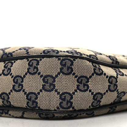 Gucci Monogram Web Small Pop Hobo Navy 10 of 12
